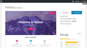 Hestia O mais simples dos melhores temas WordPress